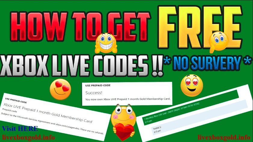 xbox live free codes unused
